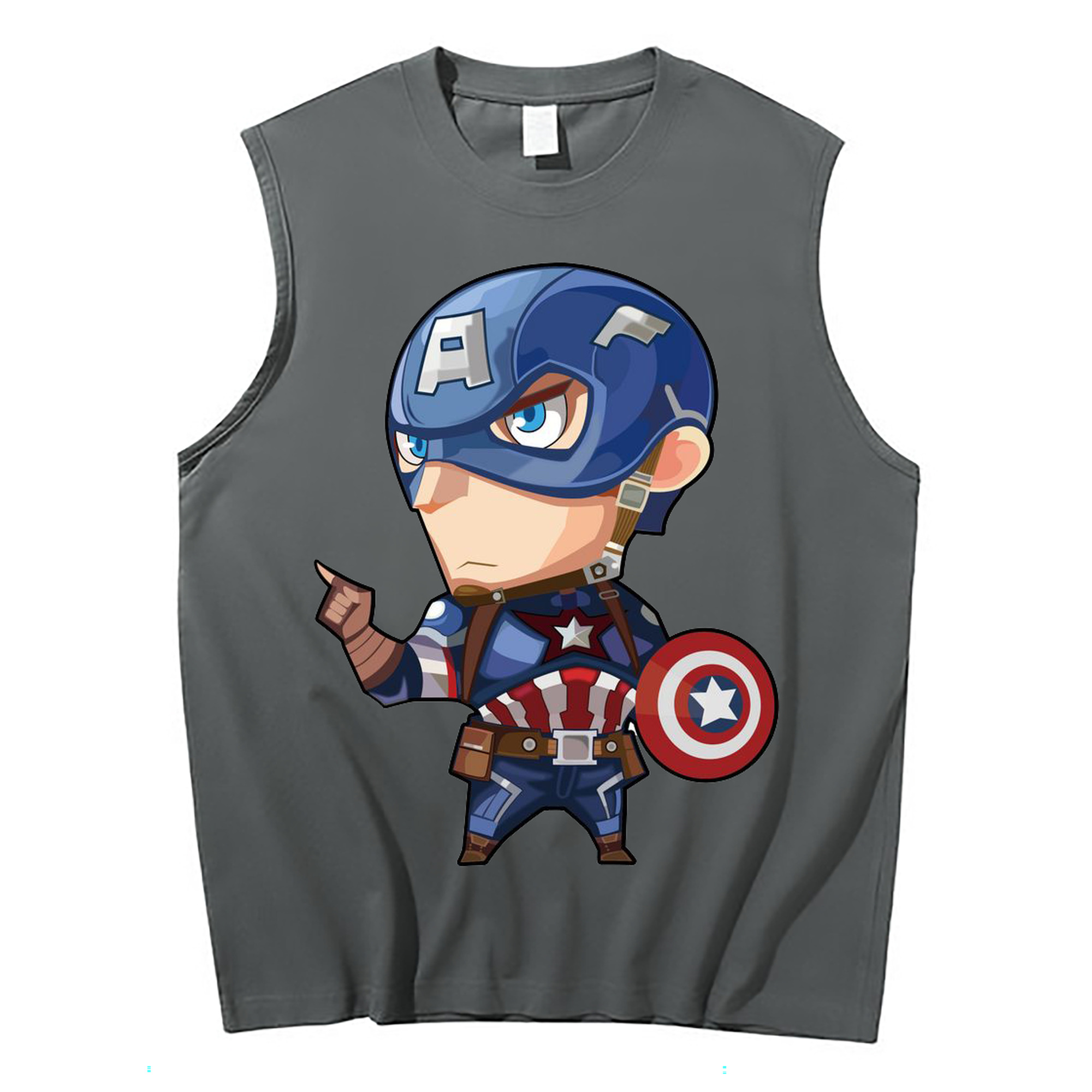 （画像用） アベンジャーズ The Avengers コットン100％タンクトップ（フロントプリント）